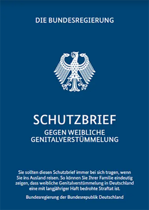 Titelbild: Schutzbrief gegen weibliche Genitalverstümmelung