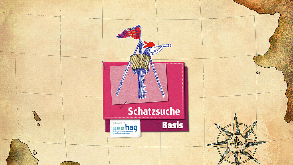 Landkarte, Logo Schatzsuche Basis